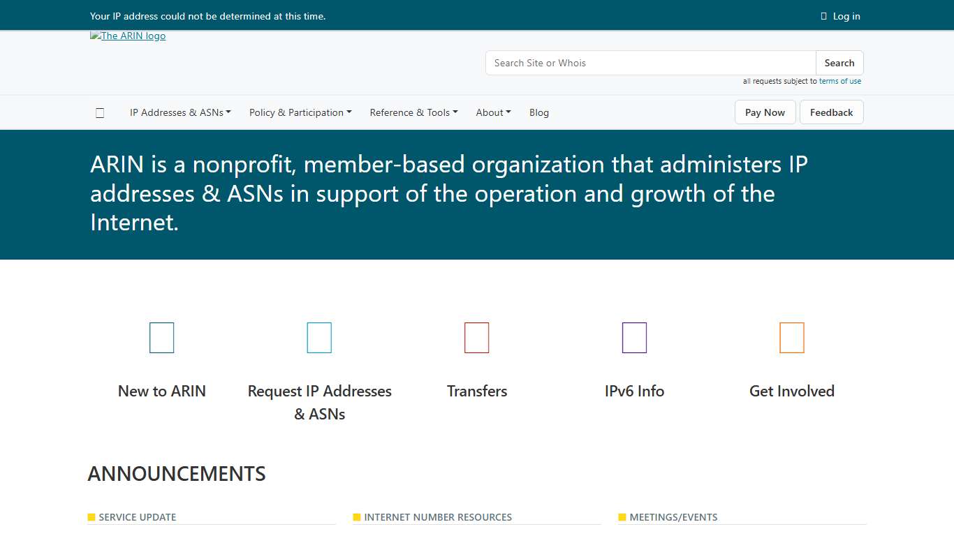 American Registry for Internet Numbers